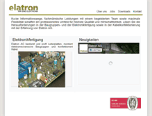 Tablet Screenshot of elatron.ch